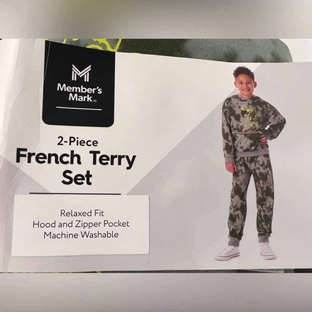 MEMBER'S Mark Boys' 2 Piece French Terry Hoodie Jogger Set